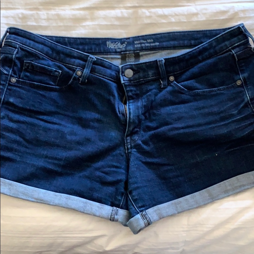 Mossimo dark blue jean shorts